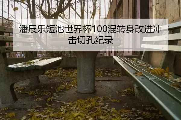 潘展乐短池世界杯100混转身改进冲击切孔纪录
